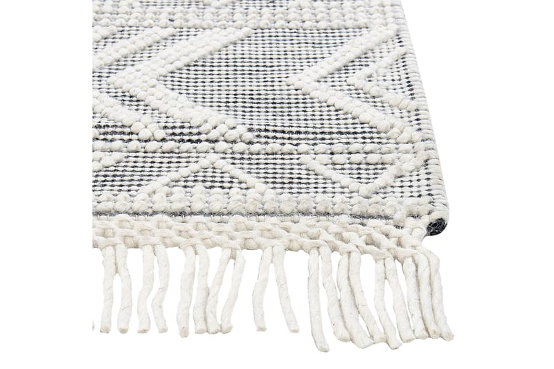 Pazar Ullmatta 160x230 cm - Svart/Vit - Textil & mattor - Mattor - Modern matta - Ullmatta