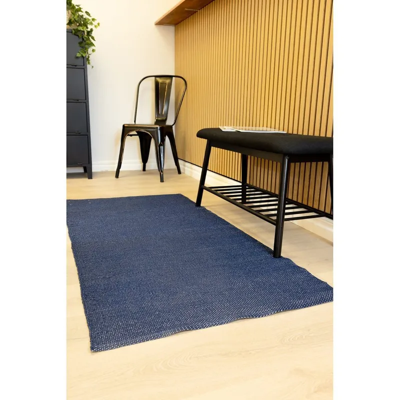 Plastmatta Hilma Plain - 70x150 cm, Blå - Textil & mattor - Mattor - Modern matta - Wiltonmattor