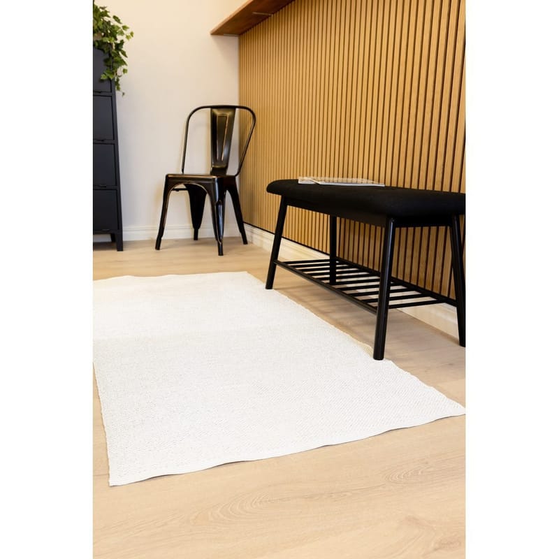 Plastmatta Hilma Plain - 70x150 cm, Vit - Textil & mattor - Mattor - Modern matta - Wiltonmattor
