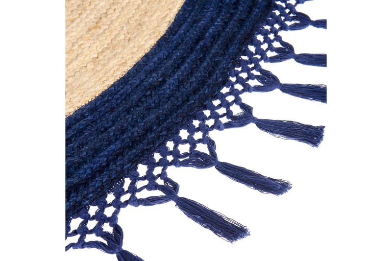 Plattvävd Marts - Beige, blå, 140x140 cm - Textil & mattor - Mattor - Modern matta - Sisalmattor