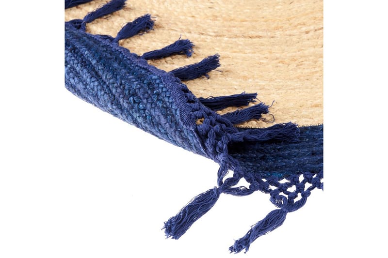 Plattvävd Marts - Beige, blå, 140x140 cm - Textil & mattor - Mattor - Modern matta - Sisalmattor