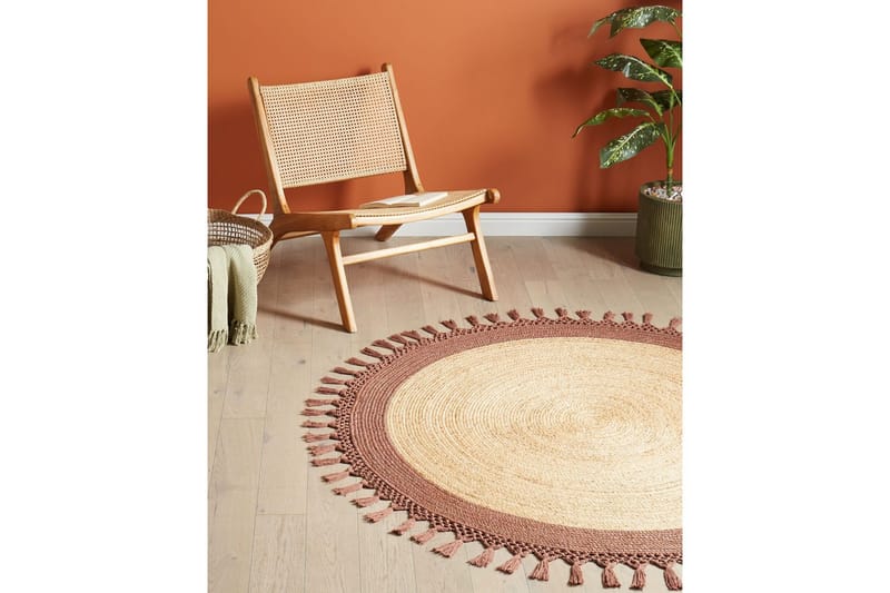 Plattvävd Marts - Beige, brun, 140x140 cm - Textil & mattor - Mattor - Modern matta - Sisalmattor