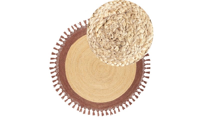 Plattvävd Marts - Beige, brun, 140x140 cm - Textil & mattor - Mattor - Modern matta - Sisalmattor