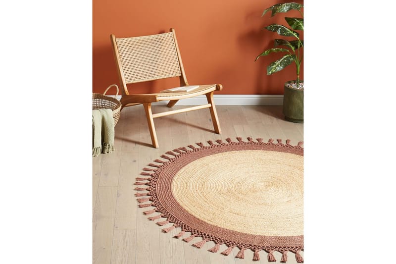 Plattvävd Marts - Beige, brun, 140x140 cm - Textil & mattor - Mattor - Modern matta - Sisalmattor