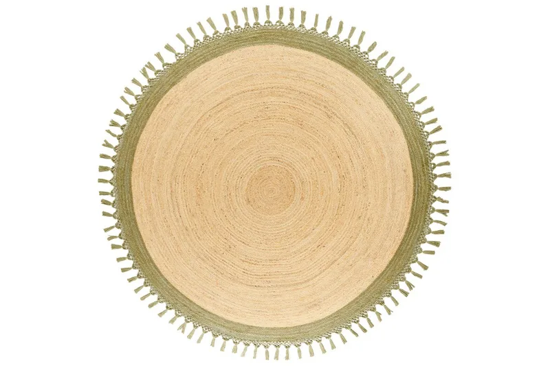 Plattvävd Marts - Beige, Grön, 200x200 cm - Textil & mattor - Mattor - Modern matta - Sisalmattor