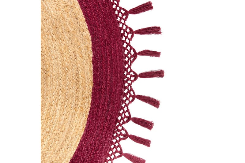 Plattvävd Marts - Beige, Röd, 200x200 cm - Textil & mattor - Mattor - Modern matta - Sisalmattor