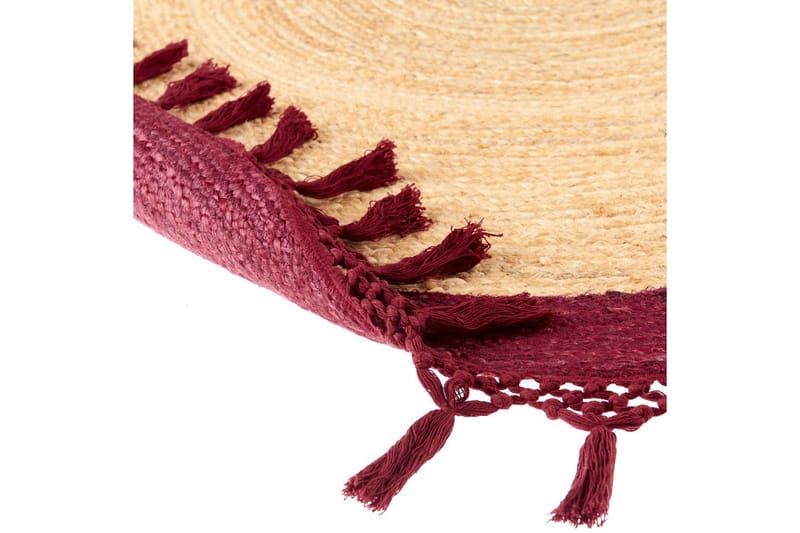 Plattvävd Marts - Beige, Röd, 200x200 cm - Textil & mattor - Mattor - Modern matta - Sisalmattor