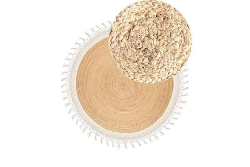 Plattvävd Marts - Beige, vit, 200x200 cm - Textil & mattor - Mattor - Modern matta - Sisalmattor