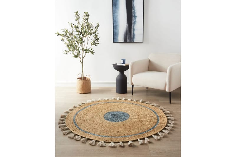 Plattvävd Obakoy - Beige, blå - Textil & mattor - Mattor - Modern matta - Sisalmattor