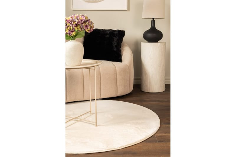 Relax Ryamatta Rund 120 cm - Beige - Textil & mattor - Mattor - Modern matta - Ryamatta & luggmatta