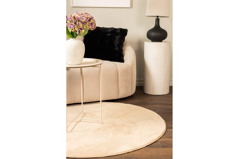 Relax Ryamatta Rund 120 cm - Beige - Textil & mattor - Mattor - Modern matta - Ryamatta & luggmatta