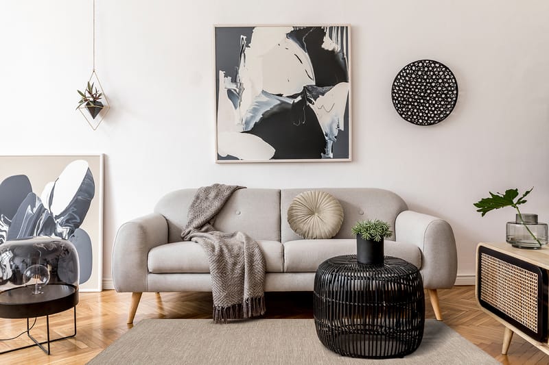 Visby Bomullsmatta 240x340 cm Rektangulär - Linne - Textil & mattor - Mattor - Modern matta - Bomullsmatta