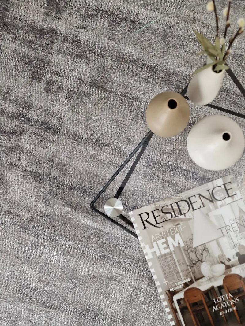 Tribeca Viskosmatta 160x230 cm Rektangulär - Grå - Textil & mattor - Mattor - Modern matta - Viskosmatta & konstsilkesmatta