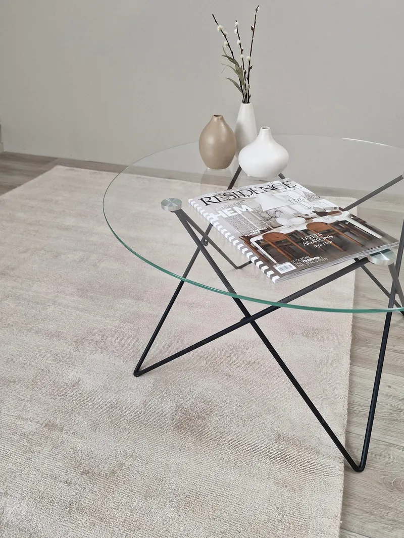 Tribeca Viskosmatta 160x230 cm Rektangulär - Natur - Textil & mattor - Mattor - Modern matta - Viskosmatta & konstsilkesmatta