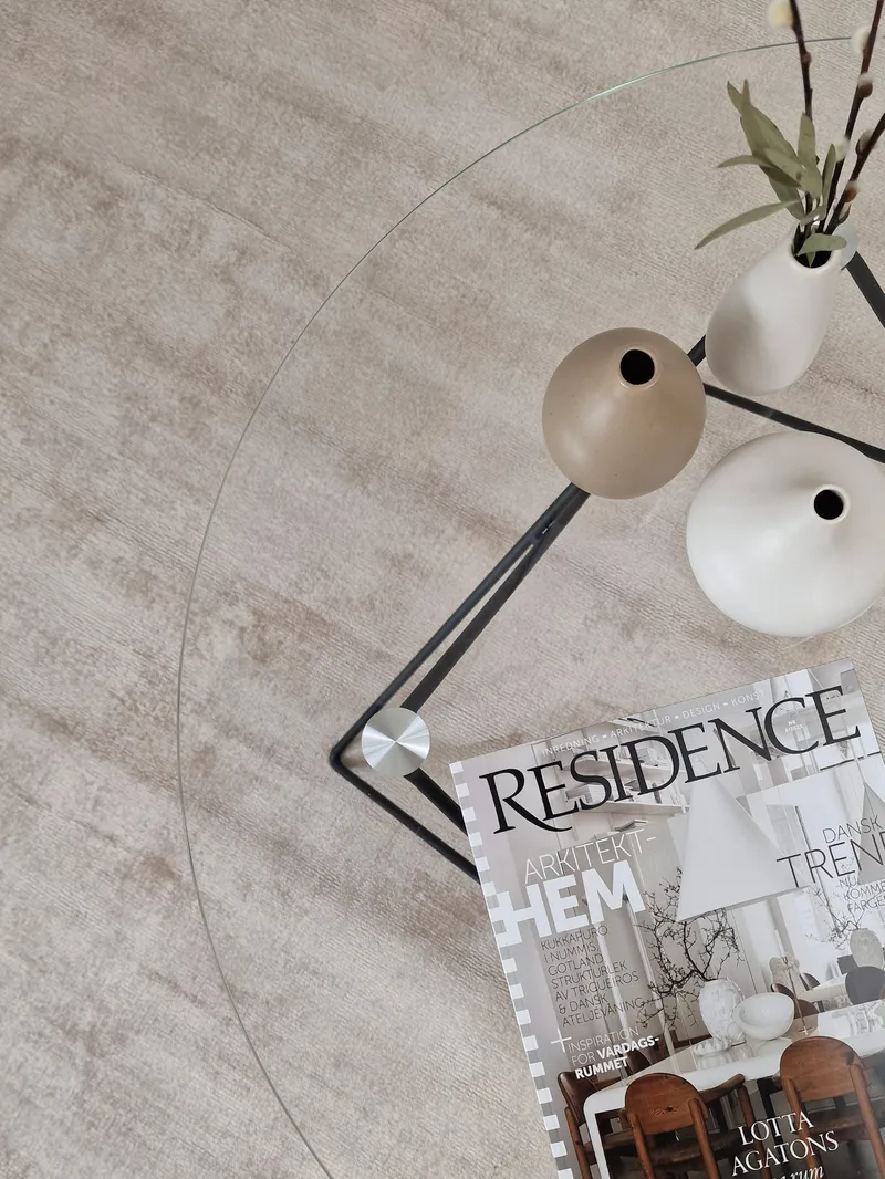 Tribeca Viskosmatta 160x230 cm Rektangulär - Natur - Textil & mattor - Mattor - Modern matta - Viskosmatta & konstsilkesmatta