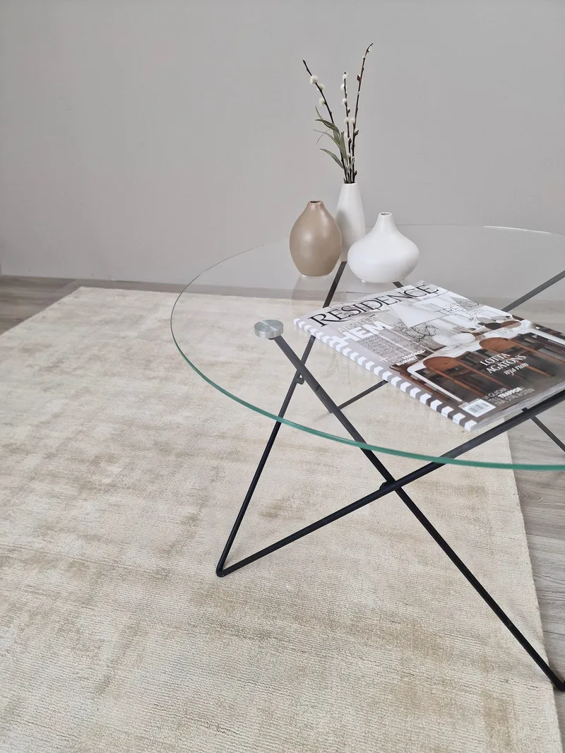 Tribeca Viskosmatta 160x230 cm Rektangulär - Sand - Textil & mattor - Mattor - Modern matta - Viskosmatta & konstsilkesmatta