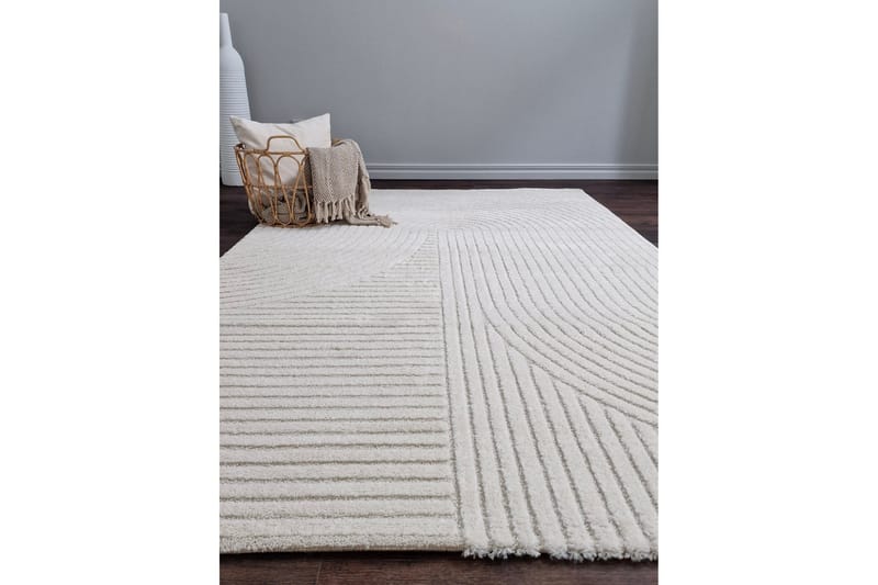 Bella Wiltonmatta 160x230 cm Rektangulär - Vit - Textil & mattor - Mattor - Modern matta - Friezematta