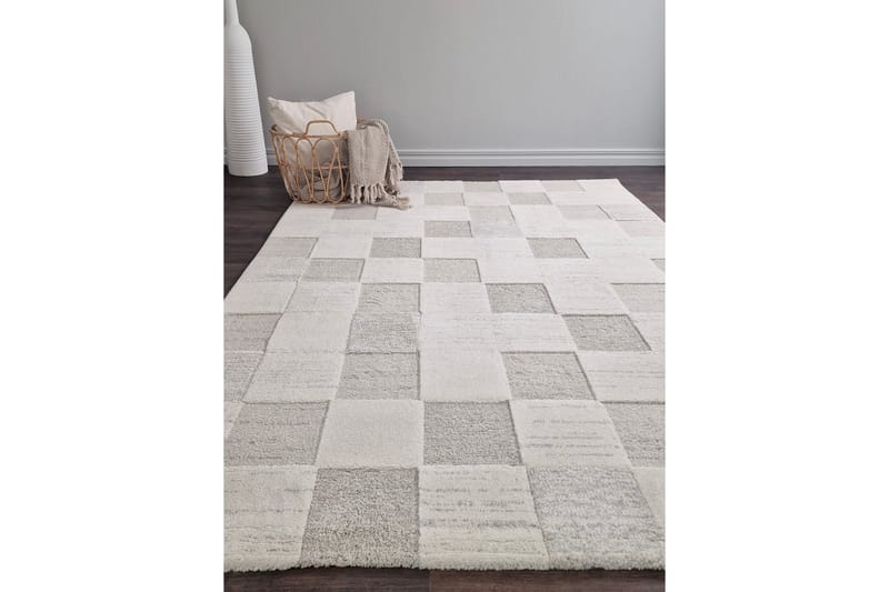 Bella Wiltonmatta 80x150 cm Rektangulär - Grå/Vit - Textil & mattor - Mattor - Modern matta - Friezematta