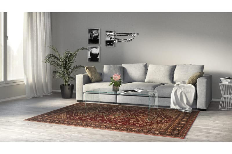 Bidjar Ryamatta 160x230 cm Röd - Hestia - Textil & mattor - Mattor - Modern matta - Ryamatta & luggmatta