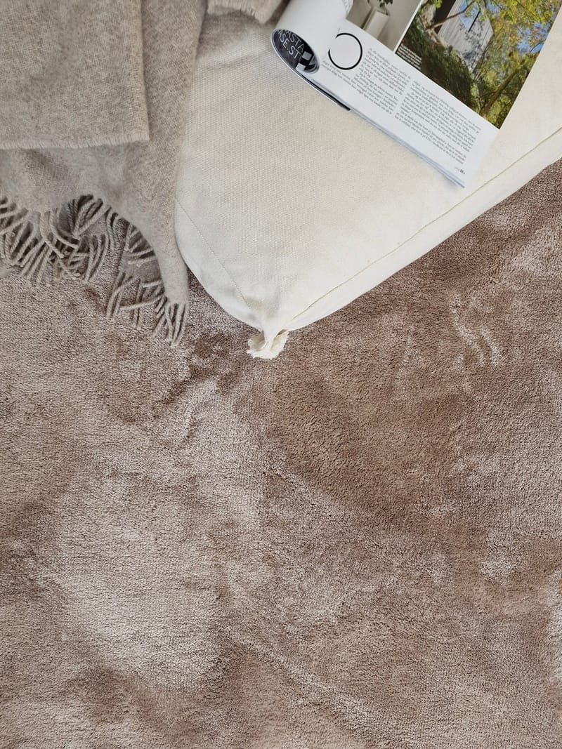Cozy Ryamatta 110x160 cm Rektangulär - Linne - Textil & mattor - Mattor - Modern matta - Ryamatta & luggmatta