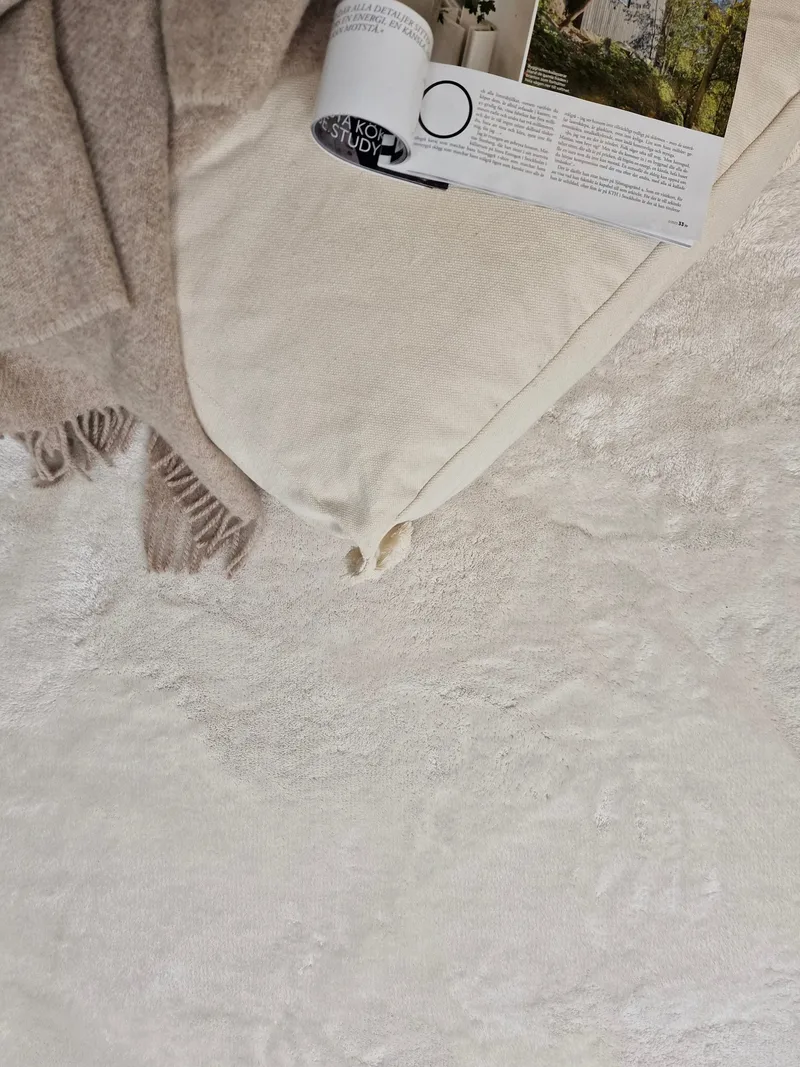 Cozy Ryamatta 110x160 cm Rektangulär - Vit - Textil & mattor - Mattor - Modern matta - Ryamatta & luggmatta