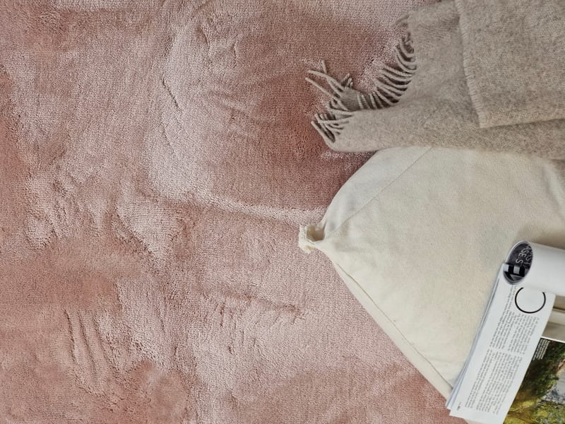 Cozy Ryamatta 133x190 cm Rektangulär - Rosa - Textil & mattor - Mattor - Modern matta - Ryamatta & luggmatta