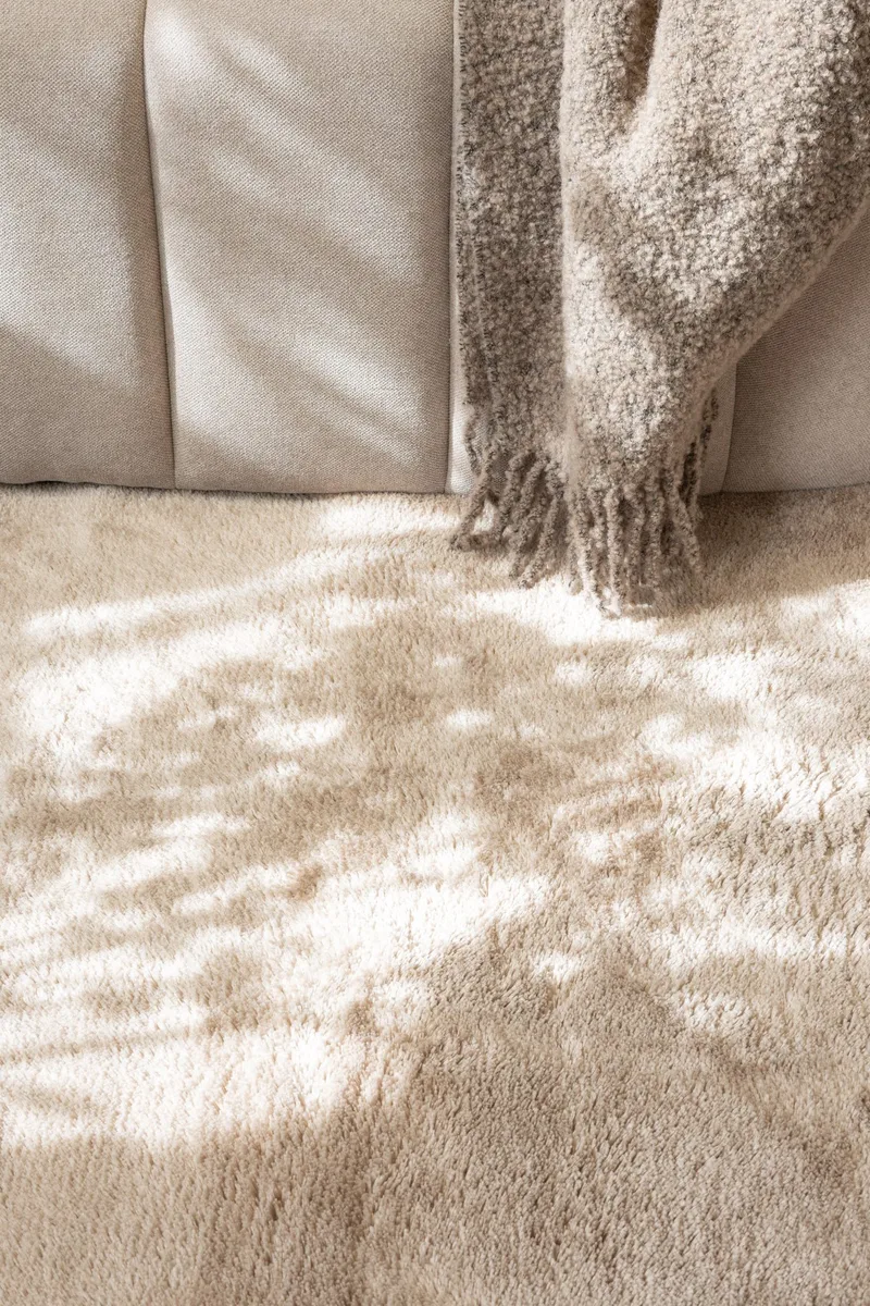 Cozy Ryamatta 160 cm Rund - Linne - Textil & mattor - Mattor - Modern matta - Ryamatta & luggmatta