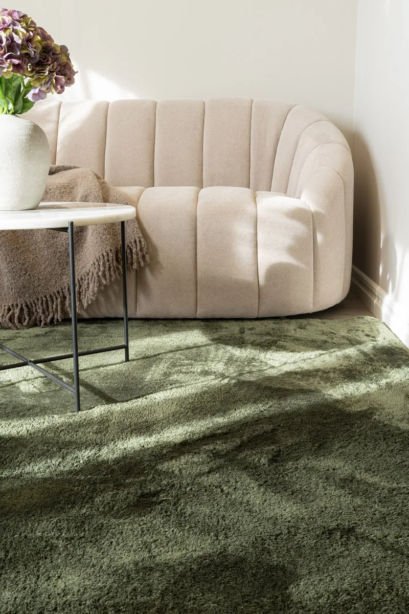 Cozy Ryamatta 200x290 cm Rektangulär - Grön - Textil & mattor - Mattor - Modern matta - Ryamatta & luggmatta