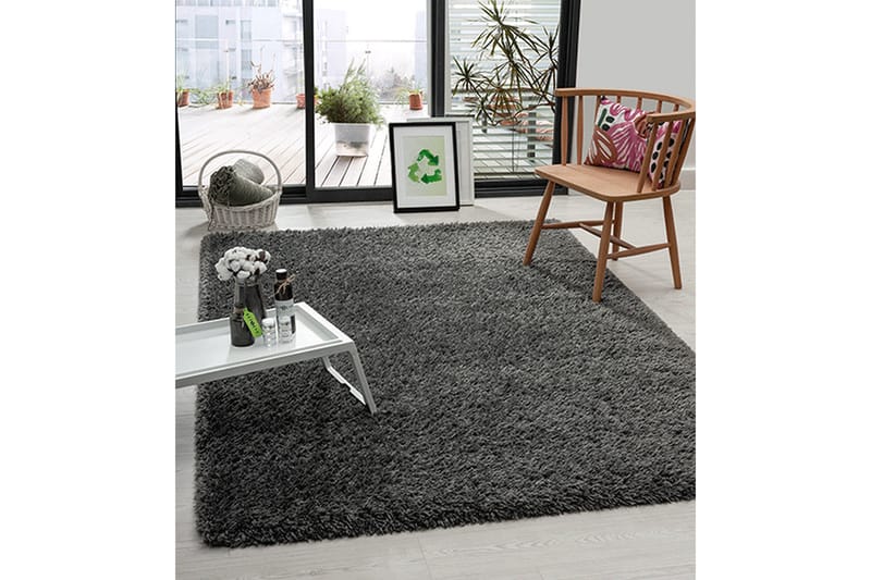 Floki Ryamatta 160x230 cm Rektangulär - Antracit - Textil & mattor - Mattor - Modern matta - Ryamatta & luggmatta