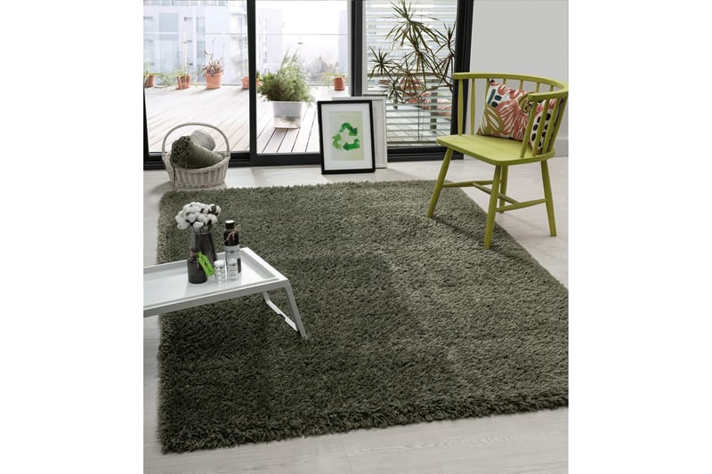 Floki Ryamatta 160x230 cm Rektangulär - Smaragdgrön - Textil & mattor - Mattor - Modern matta - Ryamatta & luggmatta