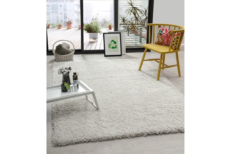 Floki Ryamatta 160x230 cm Rektangulär - Vit - Textil & mattor - Mattor - Modern matta - Ryamatta & luggmatta