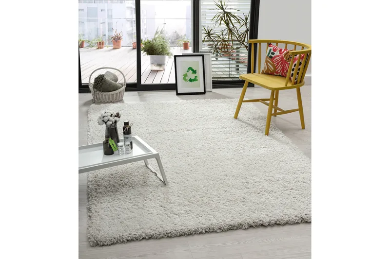 Floki Ryamatta 200x290 cm Rektangulär - Vit - Textil & mattor - Mattor - Modern matta - Ryamatta & luggmatta