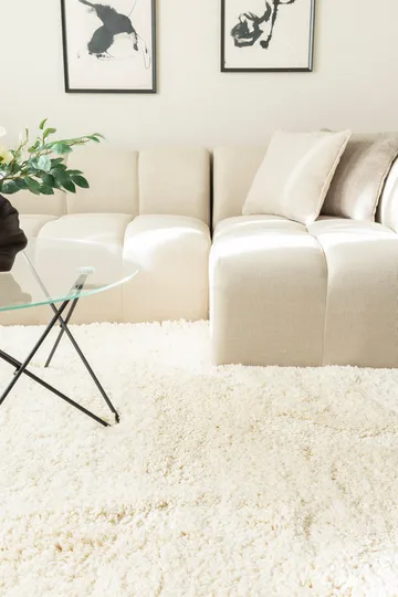 Handvävd Matta Sorrento 200x300 cm - Creme - Textil & mattor - Mattor - Modern matta - Ryamatta & luggmatta