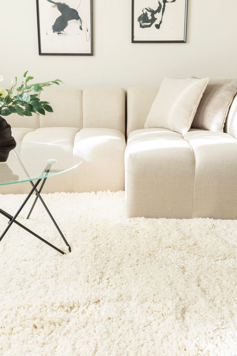Handvävd Matta Sorrento 200x300 cm - Creme - Textil & mattor - Mattor - Modern matta - Ryamatta & luggmatta