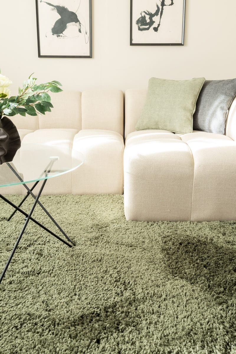 Handvävd Matta Sorrento 240x340 cm - Smaragdgrön - Textil & mattor - Mattor - Modern matta - Ryamatta & luggmatta