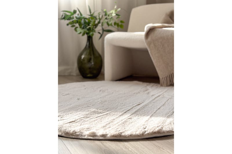 Heaven Ryamatta Natur rund 120 - Natur - Textil & mattor - Mattor - Modern matta - Ryamatta & luggmatta
