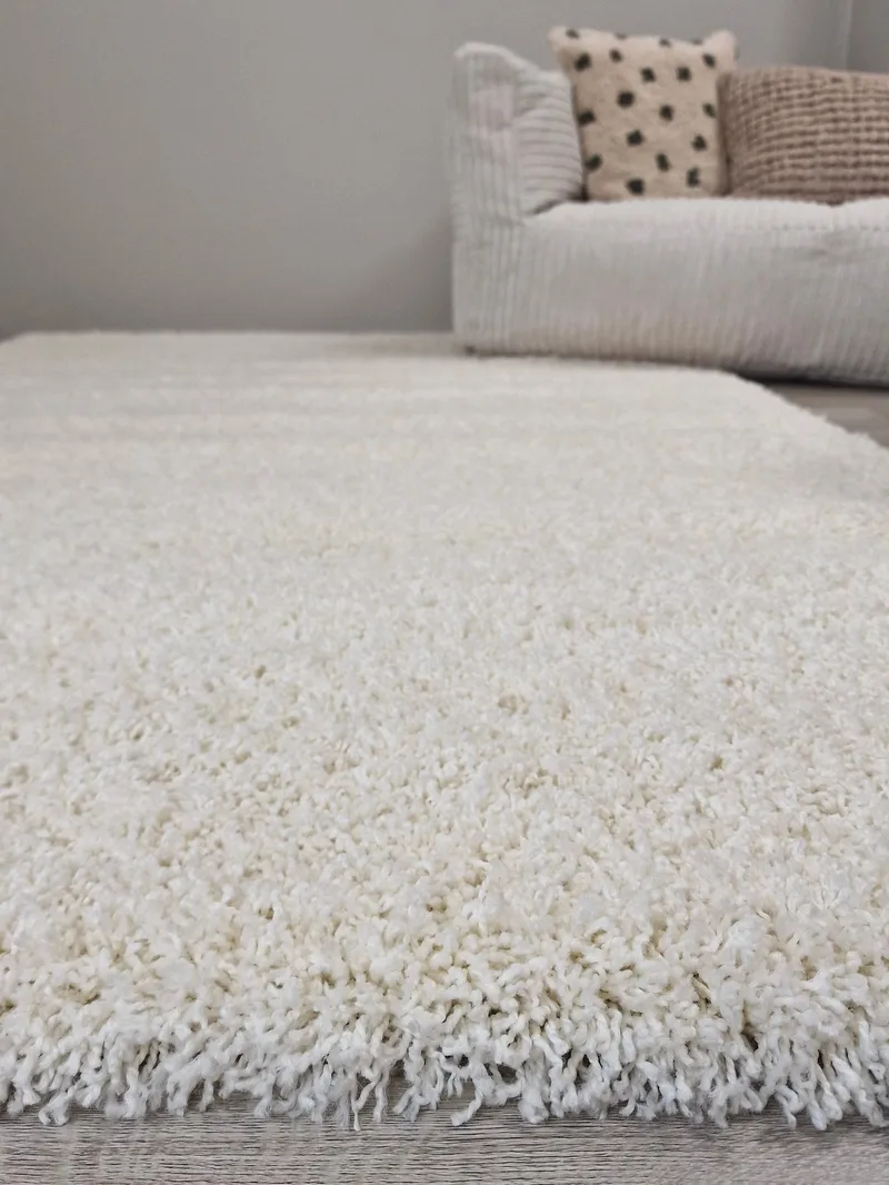 Lounge Gångmatta 80x250 cm Rektangulär - Vit - Textil & mattor - Mattor - Modern matta - Ryamatta & luggmatta