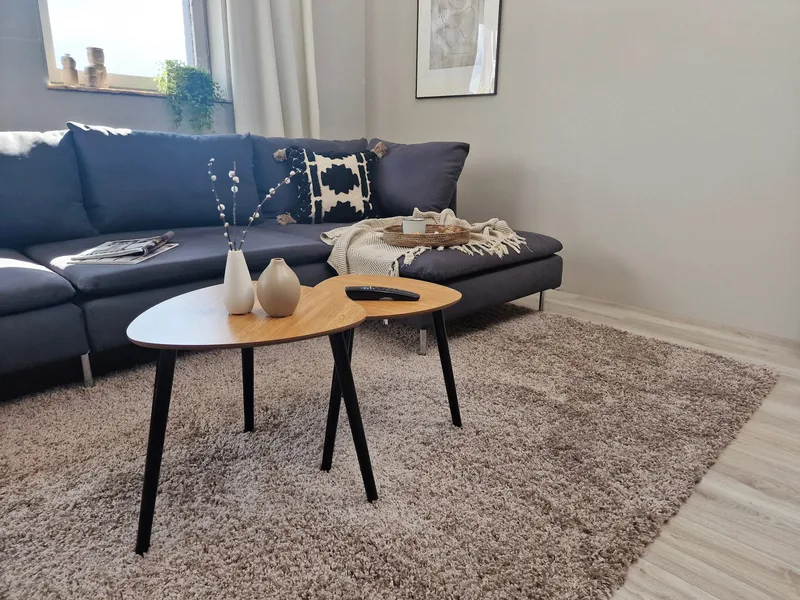 Lounge Ryamatta 160x230 cm Rektangulär - Linne - Textil & mattor - Mattor - Modern matta - Ryamatta & luggmatta