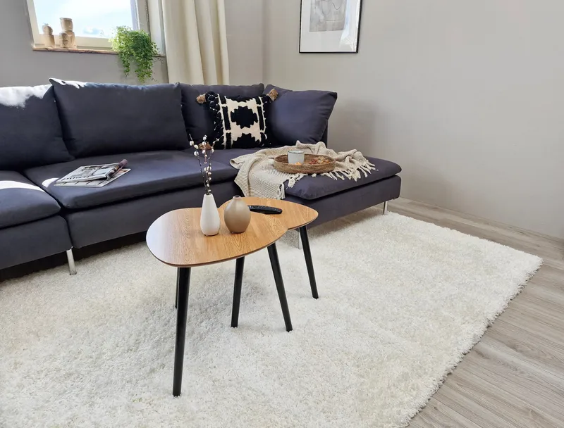 Lounge Ryamatta 160x230 cm Rektangulär - Vit - Textil & mattor - Mattor - Modern matta - Ryamatta & luggmatta