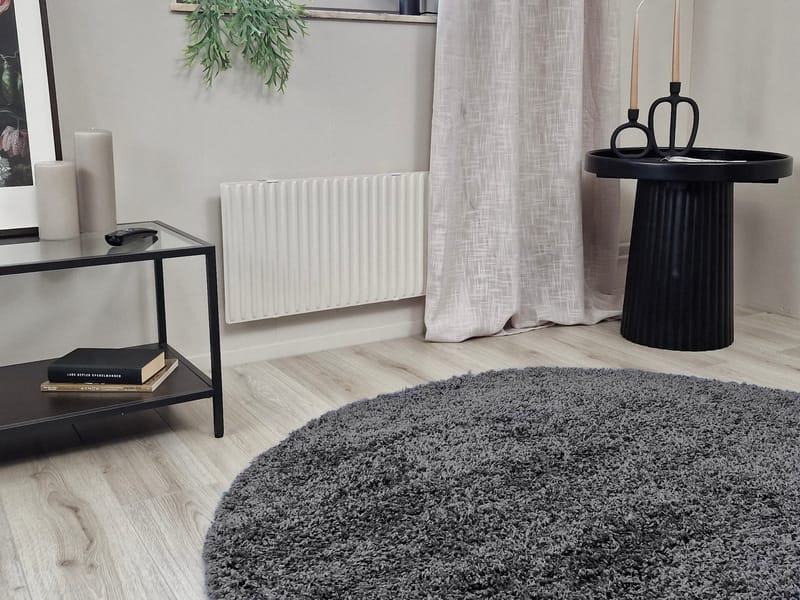 Lounge Ryamatta 200 cm Rund - Grafit - Textil & mattor - Mattor - Modern matta - Ryamatta & luggmatta