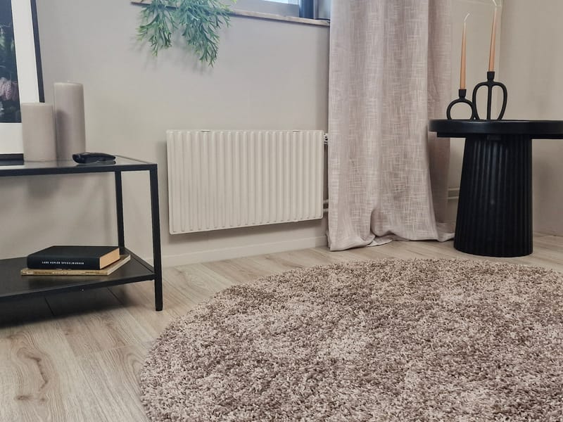 Lounge Ryamatta 200 cm Rund - Linne - Textil & mattor - Mattor - Modern matta - Ryamatta & luggmatta