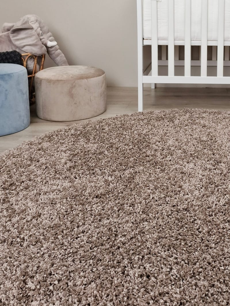 Lounge Ryamatta 200 cm Rund - Linne - Textil & mattor - Mattor - Modern matta - Ryamatta & luggmatta