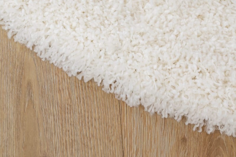 Lounge Ryamatta 200 cm Rund - Vit - Textil & mattor - Mattor - Modern matta - Ryamatta & luggmatta