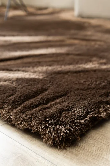 Maskinvävd Matta Novelle Kravdratisk 240x240 cm - Choklad - Textil & mattor - Mattor - Modern matta - Ryamatta & luggmatta