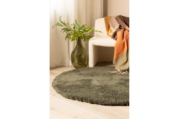 Ryamatta Royal Deluxe Rund - 120x120 cm, Emerald Green - Textil & mattor - Mattor - Modern matta - Ryamatta & luggmatta