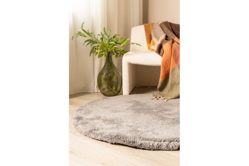 Ryamatta Royal Deluxe Rund - 120x120 cm, Grey - Textil & mattor - Mattor - Modern matta - Ryamatta & luggmatta