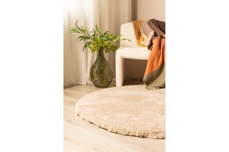 Ryamatta Royal Deluxe Rund - 120x120 cm, Linen - Textil & mattor - Mattor - Modern matta - Ryamatta & luggmatta