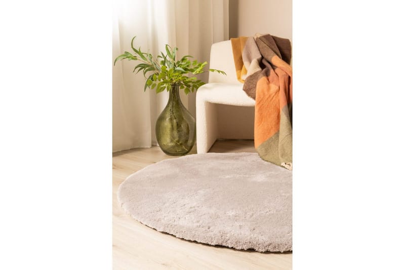 Ryamatta Royal Deluxe Rund - 120x120 cm, Silver - Textil & mattor - Mattor - Modern matta - Ryamatta & luggmatta