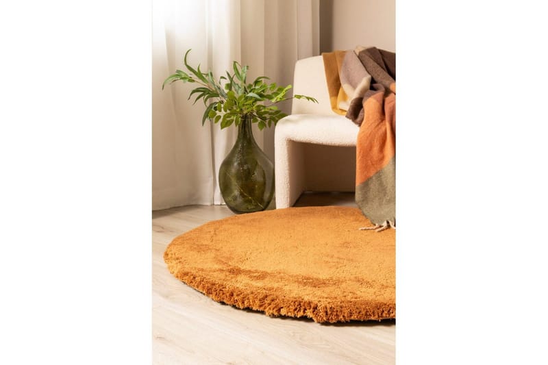 Ryamatta Royal Deluxe Rund - 120x120 cm, Terracotta - Textil & mattor - Mattor - Modern matta - Ryamatta & luggmatta