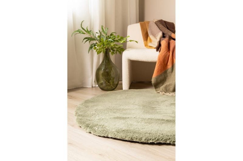 Ryamatta Royal Deluxe Rund - 160x160 cm, Green - Textil & mattor - Mattor - Modern matta - Ryamatta & luggmatta
